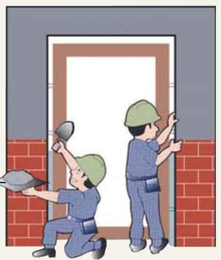 hướng dẫn lắp đặt cửa theo phương án chèn hồ