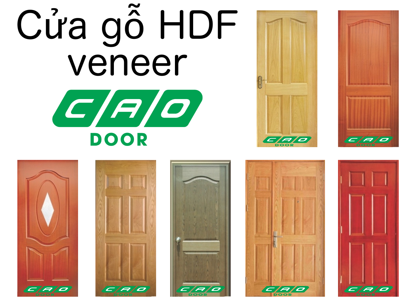 mẫu cửa gỗ công nghiệp HDF veneer